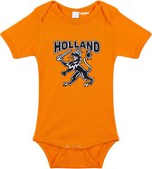 Baby rompertje Holland | Oranje rompertje zwart witte leeuw | cadeau papa mama opa oma oom tante | Heimweecadeautje | maat 56