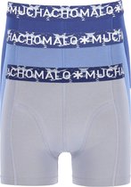 Muchachomalo heren boxershorts (3-pack) - heren boxers normale lengte Solid - donkerblauw - blauw - grijs - Maat: XL