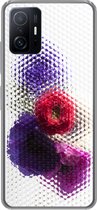 Geschikt voor Xiaomi 11T Pro hoesje - Klaproos - Bloemen - Glas - Siliconen Telefoonhoesje