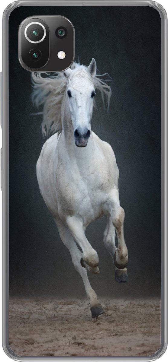 Telefoonhoesje Geschikt voor Xiaomi 11T hoesje - Paard - Schimmel - Zand - Siliconen Telefoonhoesje Telefoonhoesje