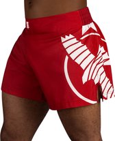 Hayabusa Icon Kickboxing Shorts - rood / wit - maat XL