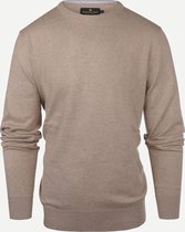 Steppin' Out Mannen Trui Steppin' Out Lente/Zomer 2022 Trui Cotton Cashmere Crewneck Mannen - Regular Fit - Katoen - Beige (L) Beige Katoen Maat: L