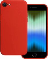 Hoes voor iPhone SE 2022 Hoesje Siliconen Case - Hoes voor iPhone SE 2022 Case Rood Siliconen Hoes - Hoes voor iPhone SE 2022 Hoes Cover - Rood