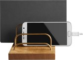 Dot Aarhus - Organizer - Tablet Houder - Telefoon Dock – Eiken - Messing