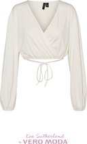 Vero Moda VMKAE  D1 LS TIE TOP Dames Top Pristine  - Maat XS