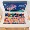 foto van (Va 3jr) Puzzelbord 8-in-1 - Montessori Speelgoed Puzzel - Cijfers – Letters
