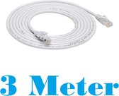 Internetkabel - 3 Meter - Wit - CAT6 Ethernet Kabel - RJ45 UTP Kabel - Netwerk Kabel