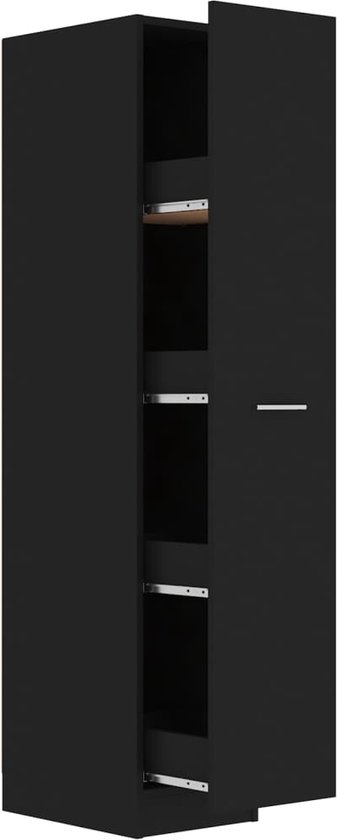vidaXL Apothekerskast 30x42,5x150 cm spaanplaat zwart | bol.com