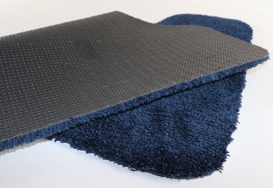 WC Mat Soft marine blauw 50x60 antislip met uitsparing 21cm - Prima vloerkleden