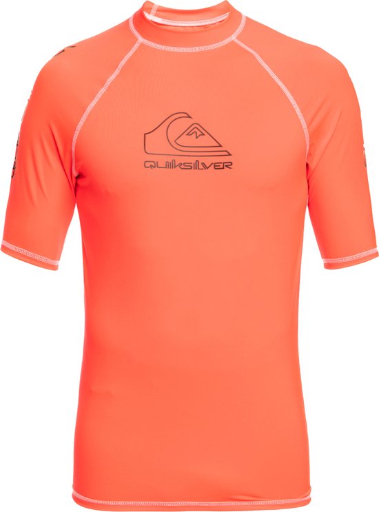 Quiksilver - UV-Zwemshirt met korte mouwen voor mannen - On tour - Koraal - maat XS