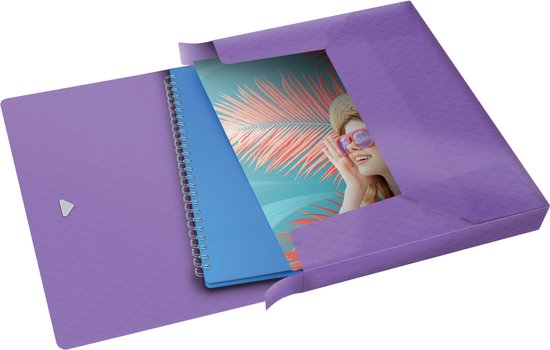 Esselte Colour'Breeze A4 Documentenbox voor 350 Vel - Rugbreedte van 40 Millimeter - Organiser voor Documenten - Lavendel - Esselte
