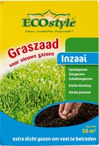 Semis de graminées ECOstyle - 1 kg - pour l'ensemencement d'une nouvelle pelouse - pour 50 m2