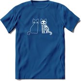 Cat Scan - Katten T-Shirt Kleding Cadeau | Dames - Heren - Unisex | Kat / Dieren shirt | Grappig Verjaardag kado | Tshirt Met Print | - Donker Blauw - S