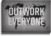 Walljar - Outwork Everyone (Map) - Muurdecoratie - Canvas schilderij