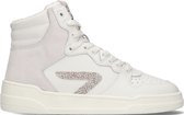 HUB Court-z High Sneakers - Leren Sneaker - Dames - Wit - Maat 36