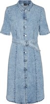 Vero Moda VMSAY BLK DENIM DRESS Dames Jurk - Maat XS