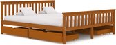 vidaXL Bedframe met 4 lades massief grenenhout honingbruin 180x200 cm