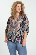 Paprika Dames Tuniek Iris met kasjmiermotief - Outdoorblouse - Maat 44