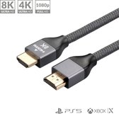 YONO HDMI Kabel 2.1 - 8K (60 Hz) - 4K (120 Hz) - Full HD 1080p - Ethernet - 3D - ARC - Male naar Male - HDMI naar HDMI - 1.5 Meter