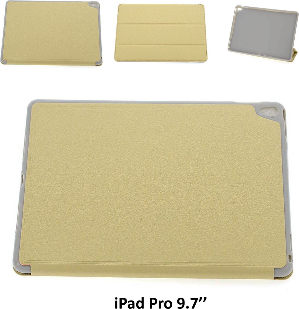 Apple iPad Pro 9.7 (2016) Goud Smart Case - Book Case Tablethoes- 8719273231944