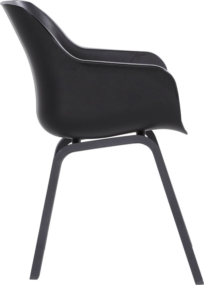 Hartman Sophie armchair chaise de jardin avec accoudoirs - Noir - set de 2