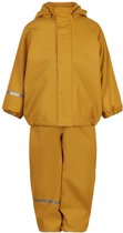 CeLaVi - Regenset met fleece voor kinderen - Effen - Mineraal geel - maat 140 (140-146cm)