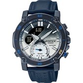 Casio Edifice Scuderia Alpha Tauri ECB-20AT-2AER Horloge - Leer - Blauw - Ø 43 mm