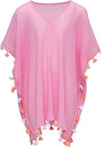 Snapper Rock - Kaftan voor meisjes - Pinkalicious Tassel - maat 104-122cm (4-6 years)