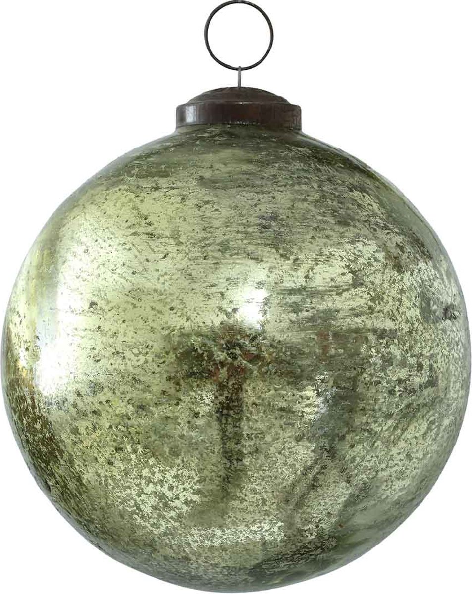 PTMD Jorrik Kerstbal - H12 x Ø12 cm - Glas - Champagne