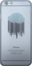 Peachy Stevig transparant wolken hoesje iPhone 6 6s Hardcase Barcode regen doorzichtig