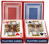 Afbeelding van het spelletje Houten Blackjack kaartgever/slof met handvat 28 x 11,5 x 9,5 cm inclusief 4x sets speelkaarten