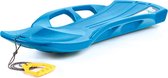 Traîneau à neige en plastique avec cordon de serrage pour enfants 110 cm bleu - Kindersleigh
