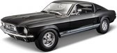 Modelauto Ford Mustang zwart 1967 1:18