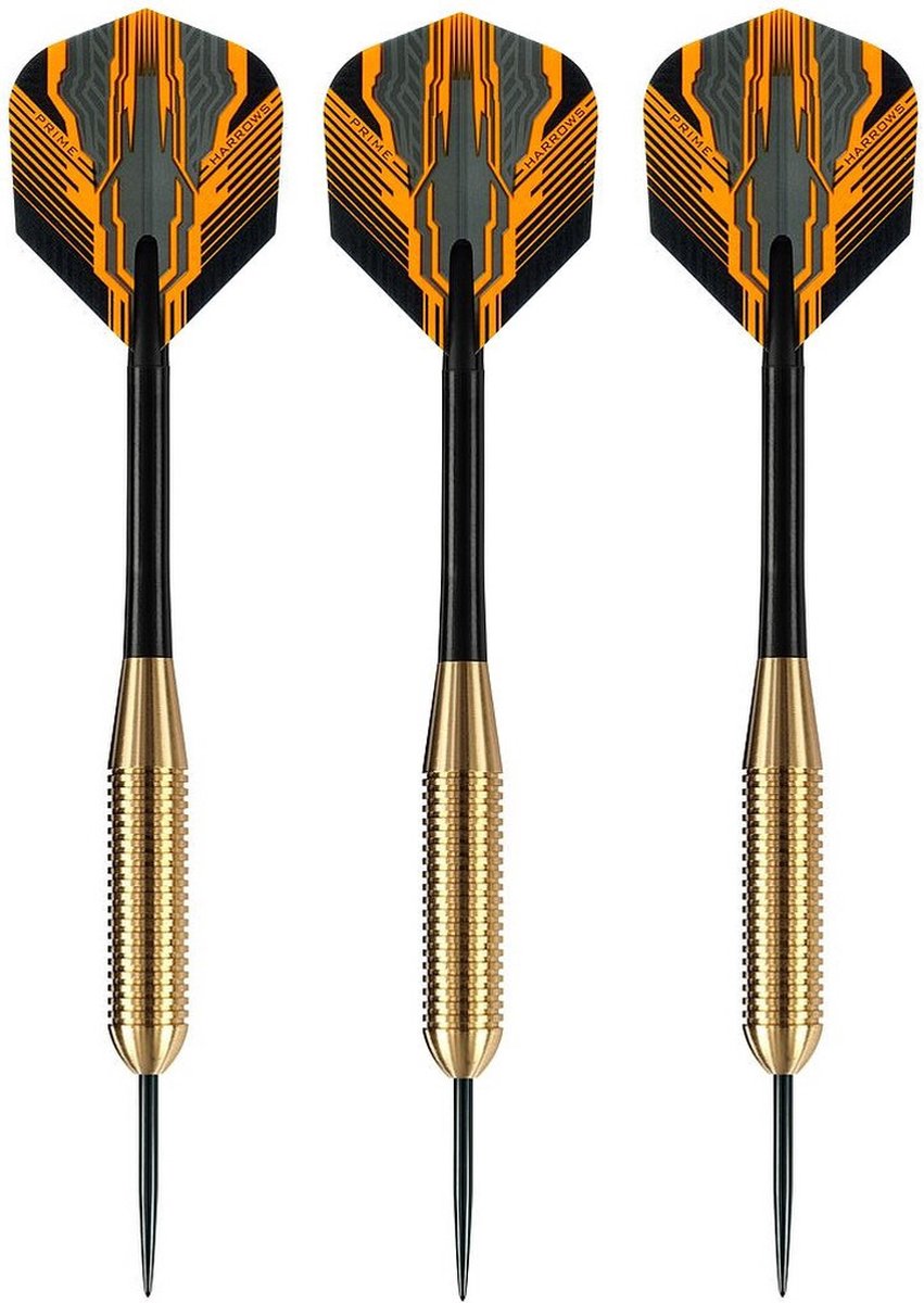 2x Set van 3 dartpijlen Club Brass 22 grams - Darten/darts sport artikelen pijltjes messing - Kinderen/volwassenen