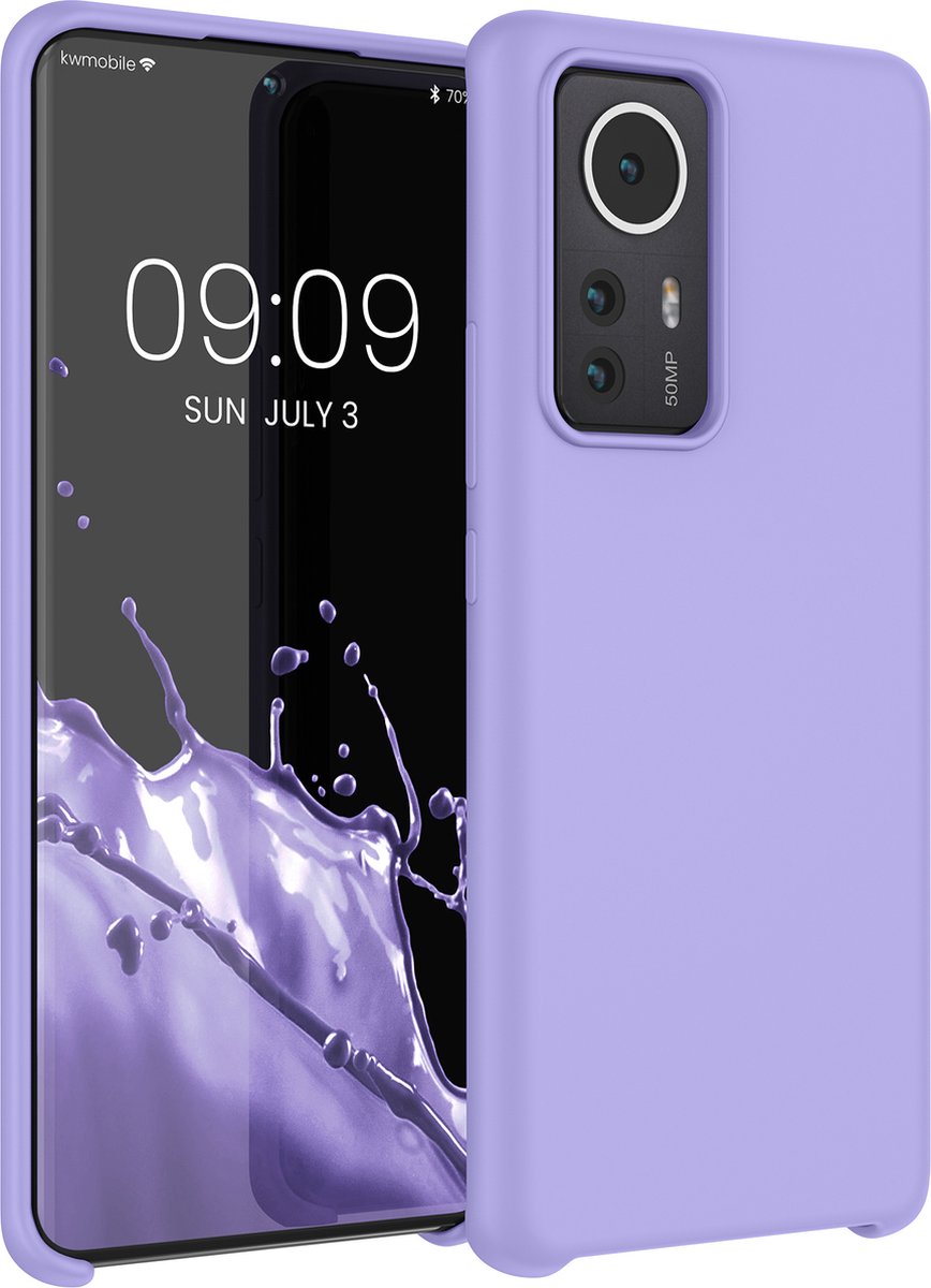 kwmobile telefoonhoesje voor Xiaomi 12 Pro - Hoesje met siliconen coating - Smartphone case in lavendel