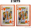 Afbeelding van het spelletje ESTARK® Luxe Speelkaarten 2 STUKS - Plastic Coating - Poker Kaarten - kaartspel - Spelkaarten - Spel Kaart - 2 x 56 - Gezelschapsspel - Spelen - Playing Cards (2)