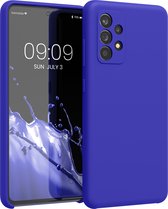 kwmobile telefoonhoesje geschikt voor Samsung Galaxy A52 / A52 5G / A52s 5G - Hoesje met siliconen coating - Smartphone case in Baltisch blauw