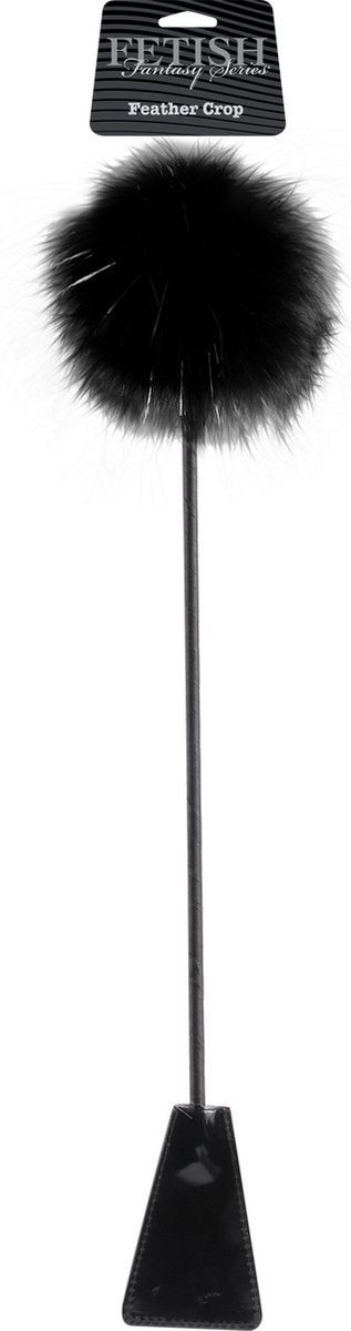 Pipedream Fetish Fantasy Zweepje met Veren Gewas - 53 cm - Zwart