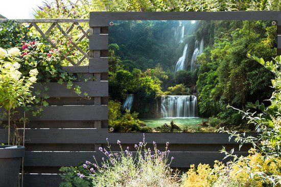 Affiche de jardin Cascade - Thaïlande - Jungle - 120x80 cm - Jardin
