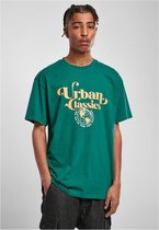 Urban Classics Heren Tshirt -3XL- Organic Globe Logo Groen