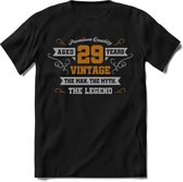 29 Jaar Legend - Feest kado T-Shirt Heren / Dames - Zilver / Goud - Perfect Verjaardag Cadeau Shirt - grappige Spreuken, Zinnen en Teksten. Maat S