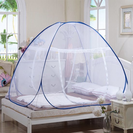 Klamboe Tent inclusief opbergzak 180x200cm - Wit
