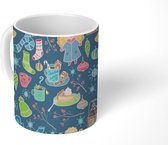 Mok - Koffiemok - Kerstmis - Regenboog - Design - Winter - Mokken - 350 ML - Beker - Koffiemokken - Theemok