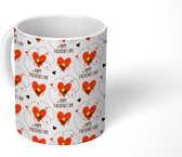 Mok - Koffiemok - Bij - Quotes - Valentijn - Mokken - 350 ML - Beker - Koffiemokken - Theemok