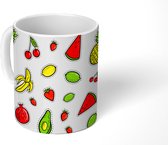 Mok - Koffiemok - Patronen - Fruit - Tropisch - Mokken - 350 ML - Beker - Koffiemokken - Theemok