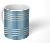 Mok - Koffiemok - Patronen - Blauwe - Abstract - Mokken - 350 ML - Beker - Koffiemokken - Theemok