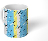 Mok - Koffiemok - Stippen - Pastel - Patronen - Geometrie - Mokken - 350 ML - Beker - Koffiemokken - Theemok