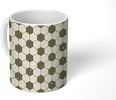 Mok - Koffiemok - Vintage - Hexagon - Patronen - Plaid - Mokken - 350 ML - Beker - Koffiemokken - Theemok