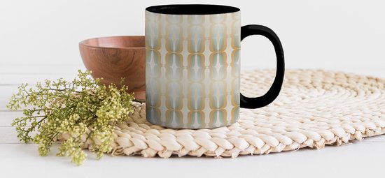 Magic Mug - Photo Heat Mugs - Coffee Mug - Vintage - Sixties - Patterns - Ornement - Magic Mug - Cup - 350 ML - Tea Mug - Sinterklaas decoration - Handout gifts for children - Shoe present Sinterklaas