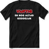 50 Jaar Goddelijk - Feest kado T-Shirt Heren / Dames - Wit / Rood - Perfect Verjaardag Cadeau Shirt - grappige Spreuken, Zinnen en Teksten. Maat XXL